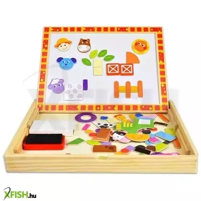 Tooky Toy: 2 az 1-ben mágneses puzzle és tábla - Farm