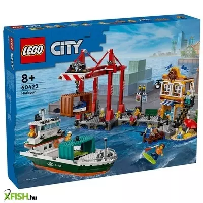 lego city 60422 tengerparti kikötő teherszállító hajóval