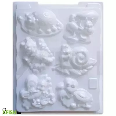 Gipsz öntőforma erdei élőlények mintával