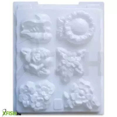 Gipsz öntőforma virágos mintával