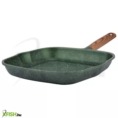 Szász nava 10-255-020  ωmega tapadásmentes öntött alumínium grillserpenyő, kőbevonattal, 28 cm