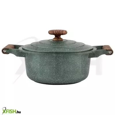 Szász nava 10-255-030 ωmega tapadásmentes öntött alumínium lábas fedővel, kőbevonattal, 20 cm