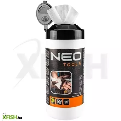 Neotools kéztisztító kendő, 100 lap, ragasztó, gyanta, szilikon, lakk, festék, poliuretán hab és polimer