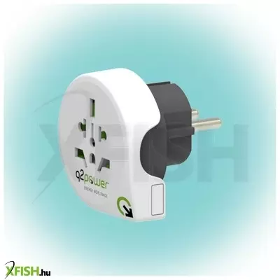 Q2 power utazóadapter, world to europe