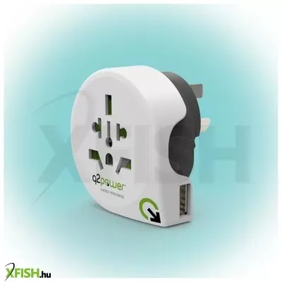 Q2power 1.100170 utazóadapter, world to australia usb, indulási ország aus/china, it, uk, ch, brazil, usa, euro, célország aus/chi, USB port