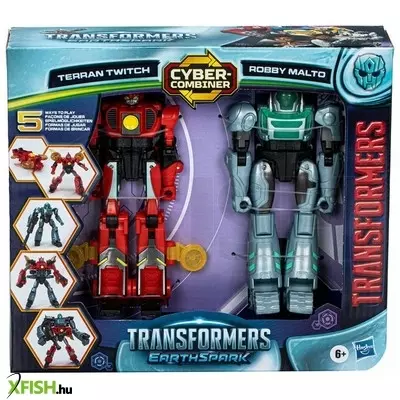 Hasbro transformers earthspark cyber-combiner terran fricska és robby malto