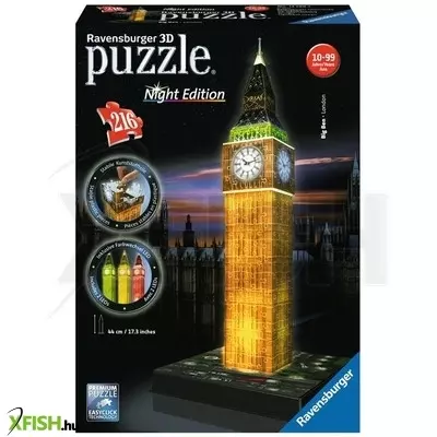 Ravensburger big ben 216 darabos 3d puzzle fénnyel