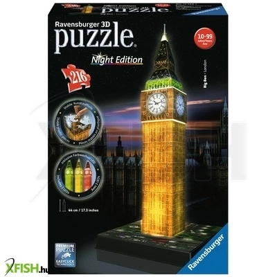 Ravensburger big ben 216 darabos 3d puzzle fénnyel