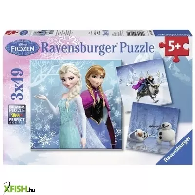 Ravensburger jégvarázs jeges kaland 3 X 49 darabos puzzle