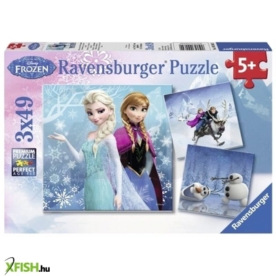 Ravensburger jégvarázs jeges kaland 3 X 49 darabos puzzle