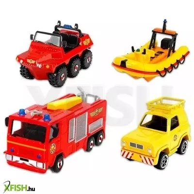 Sam a tűzoltó: sürgősségi kocsik és mentőcsónak 4 darabos szett
