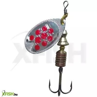 Abu Garcia Fast Attack Spinners körforgó villantó 45mm 7g Silver/Red Dot 1 db/csomag
