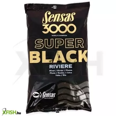 Sensas Super Black Etetőanyag Fekete Folyóvizi 1Kg