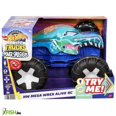 hot wheels monster trucks távirányítós interaktív mega wrex