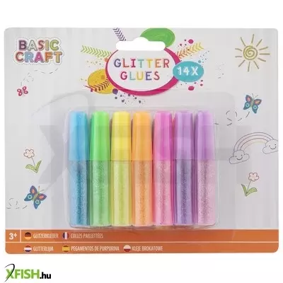 Grafix csillámporos ragasztó 14 db /cs, 4 ml