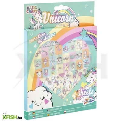 Grafix unikornis matricák, 4 ív, több, mint 100 matrica