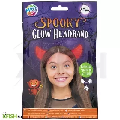 Grafix halloween világító fejpánt, 2 féle ördögszarv és kés