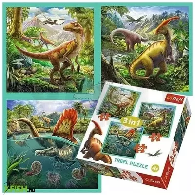 Trefl: Dinoszauruszok 3 az 1-ben puzzle
