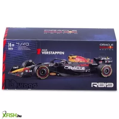 Bburago 1 /43 f1 versenyautó - red bull rb19 (with helmet) (#1(max verstappen)