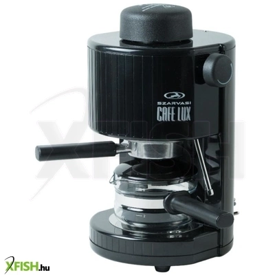 Home szarvasi szv-620 cafe lux kávéfőző, 800w, fekete színű, gőzcsappal, üveg kiöntő, biztonsági szelep, 304kpa nyomás