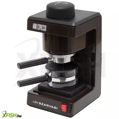 home szarvasi szv-612/3 mini espresso kávéfőző 11958, 800 w, 3.04 bar, üveg kiöntő, hőkorlátozó, hőkioldó, barna