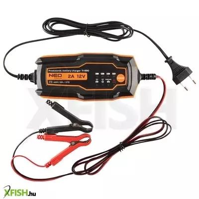 Neotools autómata akkutöltő 2a / 35w, 4-60ah, savas/agm/zselés akkumulátorokhoz