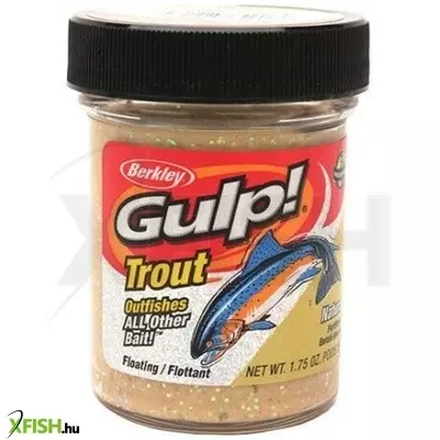 Berkley Gulp! Trout Dough Chunky Pisztráng csali paszta Cheese Jar Garlic sajt-fokhagyma