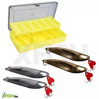 Kamasaki Mirror Spoon Támolygó Szett Műcsalis Dobozzal 4db/csomag