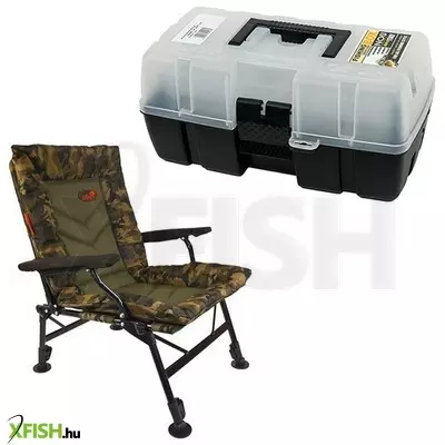 Carp Expert Comfort Camo Horgász Szék Ajándék Fishing Box Ariel 2T Dobozzal