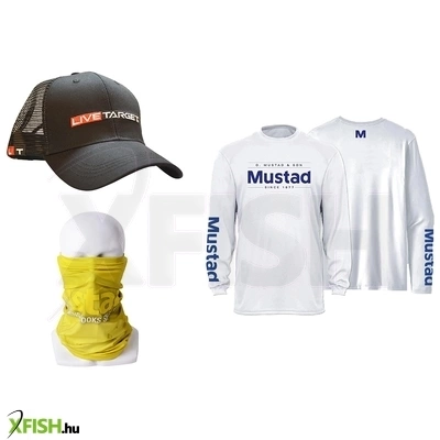 Nyári Mustad Light Grey Uv Védő Ruhaszett Ajándék Sapkával Csősállal XXXL-es