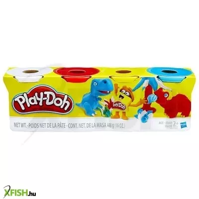 Play-Doh: 4 tégelyes gyurma készlet - Alapszínek