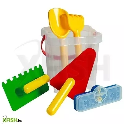 Homokozó készlet átlátszó vödörrel