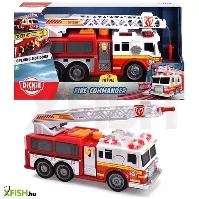dickie: tűzoltóautó fénnyel és hanggal - 36 cm