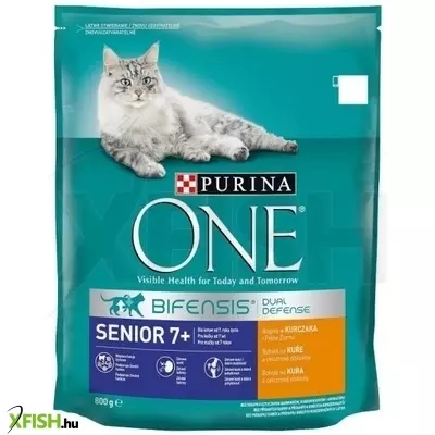 ONE Száraz Macska Senior Csirke+Teljes Kiőrlésű Gabonák 800g