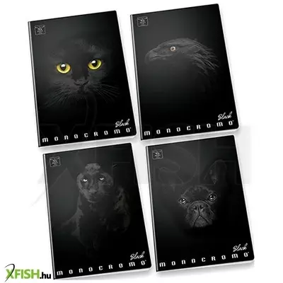 Pigna: Monocromo Black vonalas füzet - A4, 81-38, többféle