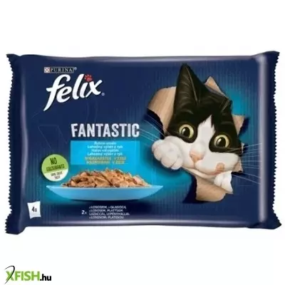 Felix fantastic multipack lazaccal és lepényhallal aszpikban 4x85g, 12 db/csomag