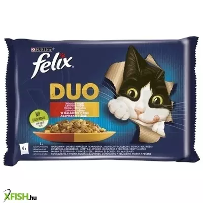 Felix fantastic duo házias válogatás aszpikban 4x85g multipack, 12 db/csomag