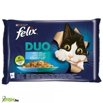 Felix Fantastic Duo Multipack Halas Válogatás Zöldségekkel Aszpikban 4x85g