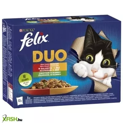 Felix fantastic duo multipack házias válogatás zöldséggel aszpikban 12x85g, 6 db/csomag