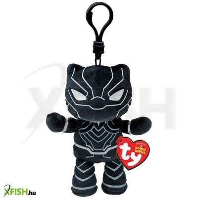 ty beanie babies clip plüss black panther, 8, 5 cm