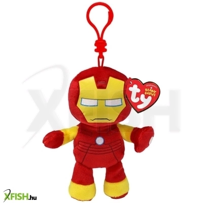 Ty beanie babies clip plüss iron man, clip 8, 5 cm