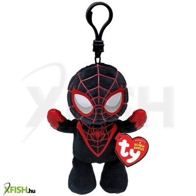 ty beanie babies clip plüss miles morales, 8, 5 cm