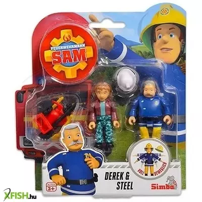 Sam, a tűzoltó: 2 darabos figura - Derek és Steel