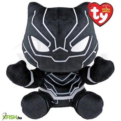 Ty beanie babies soft plüss black panther, 15 cm