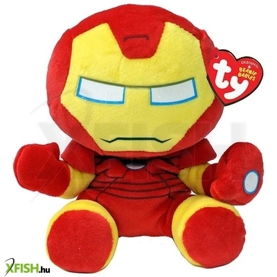 ty beanie babies soft plüss iron man, 15 cm