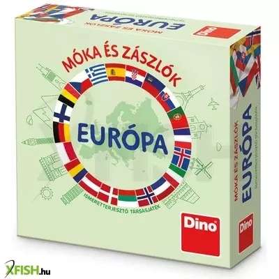 Dino társasjáték - móka és zászlók - európa