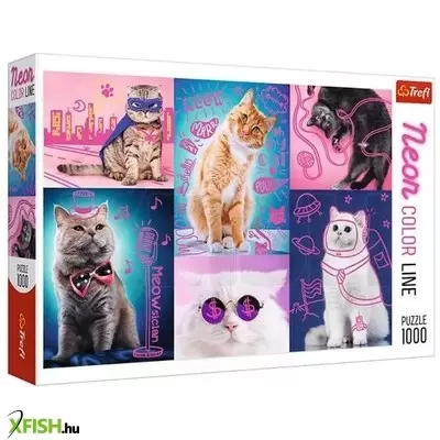 Trefl Neon Color Line: Macskák 1000 db-os puzzle