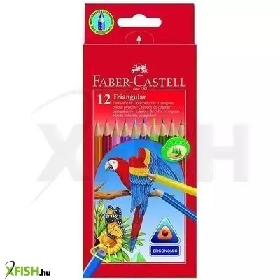 Faber-Castell: Háromszög alakú színes ceruza készlet, 12 db-os