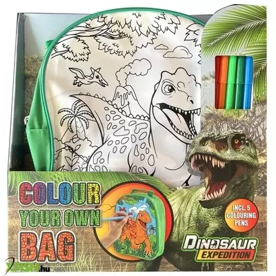 grafix dínós kifesthető táska 5 filctollal