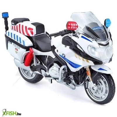 bburago rendőrmotor 1:18 - kék, fehér